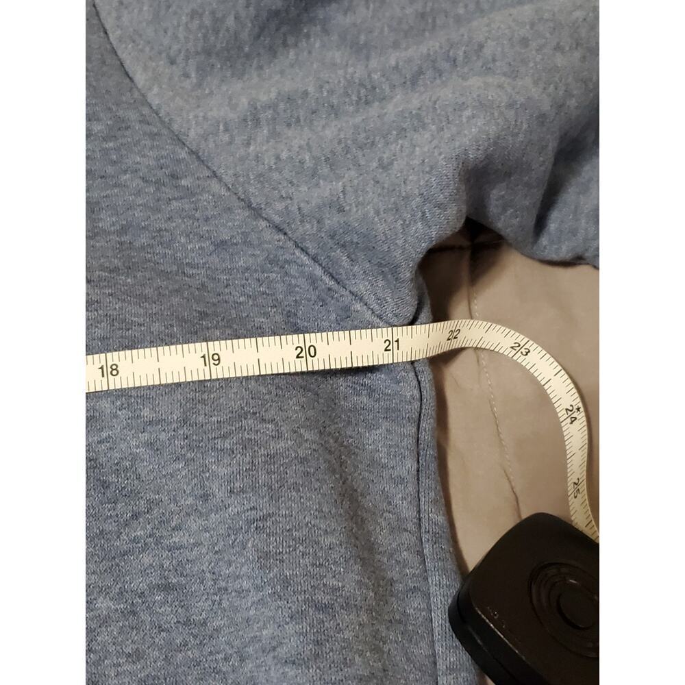 Adidas Men’s M Blue Hoodie Pullover 3‑Stripes Logo Sweatshirt Kangaroo Pocket - Picture 4 of 13